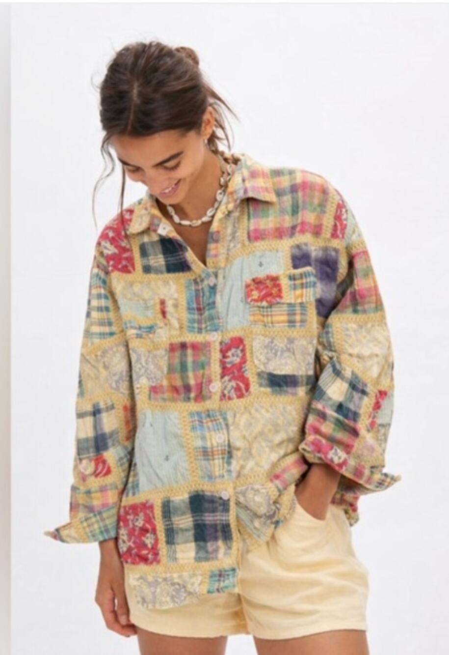 Jaded Gypsy Blockparty Top Patchwork Lace Small Medium